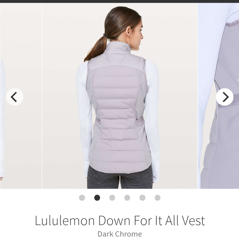 Lululemon "Down For It All" Vest - Size 4- White Goose Down - Picture 4 of 8